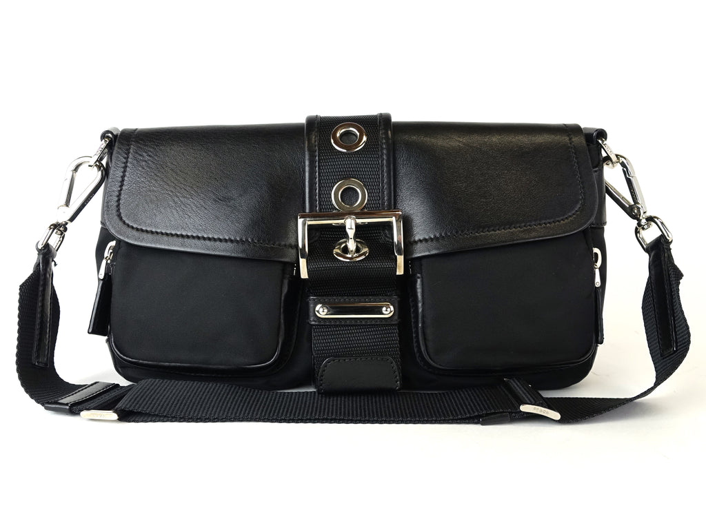 prada nylon buckle bag