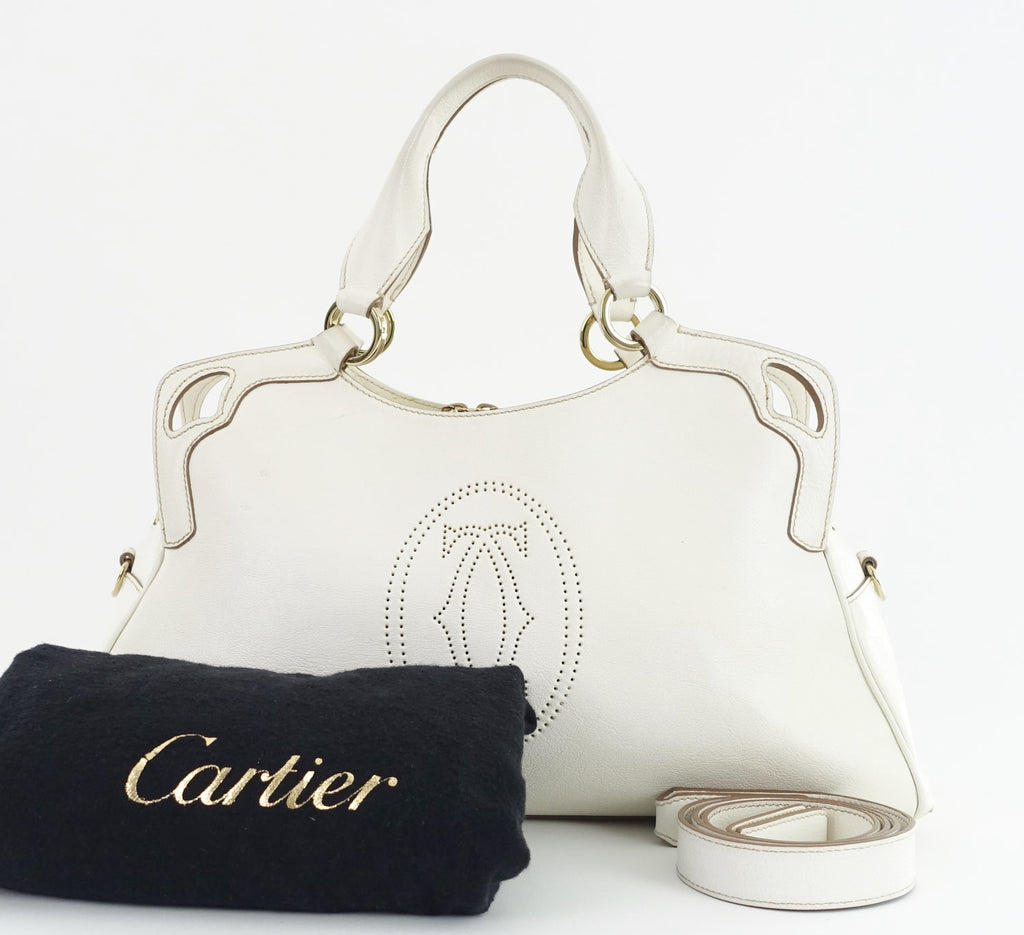 cartier white bag