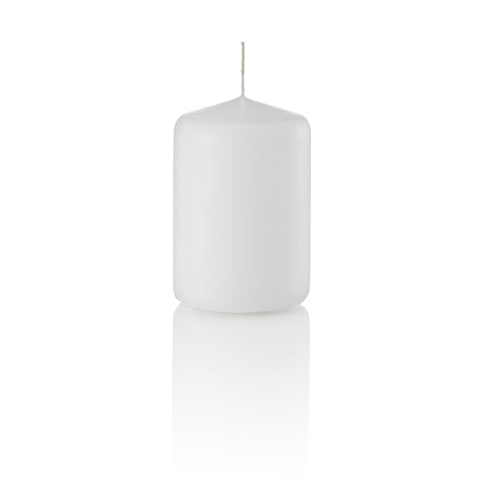 BULK 4 PCS - Luminessence Fresh-Linen Scented White Pillar Candles  WHOLESALE