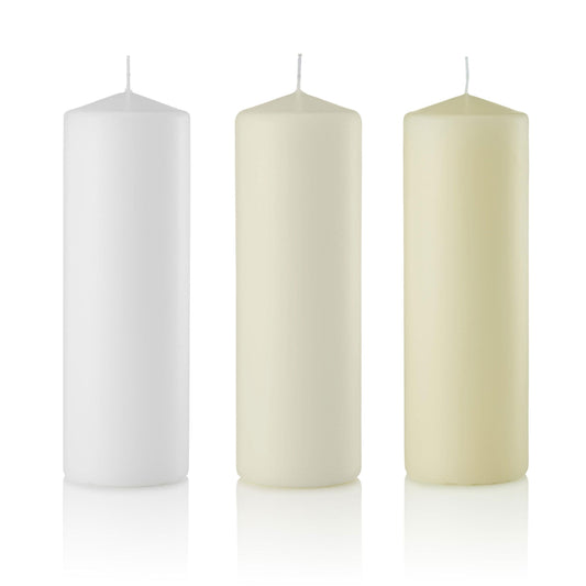 Richland 4 Pillar Candles Light Ivory 4 x 12