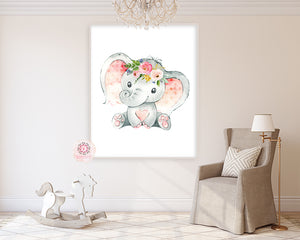 baby girl room elephants