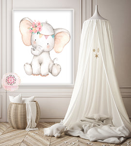 baby girl room elephants