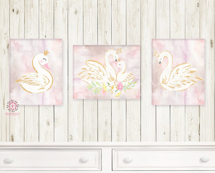 swan nursery wall art