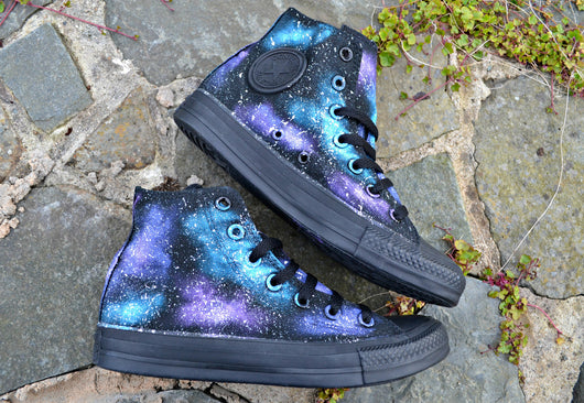 galaxy painted converse