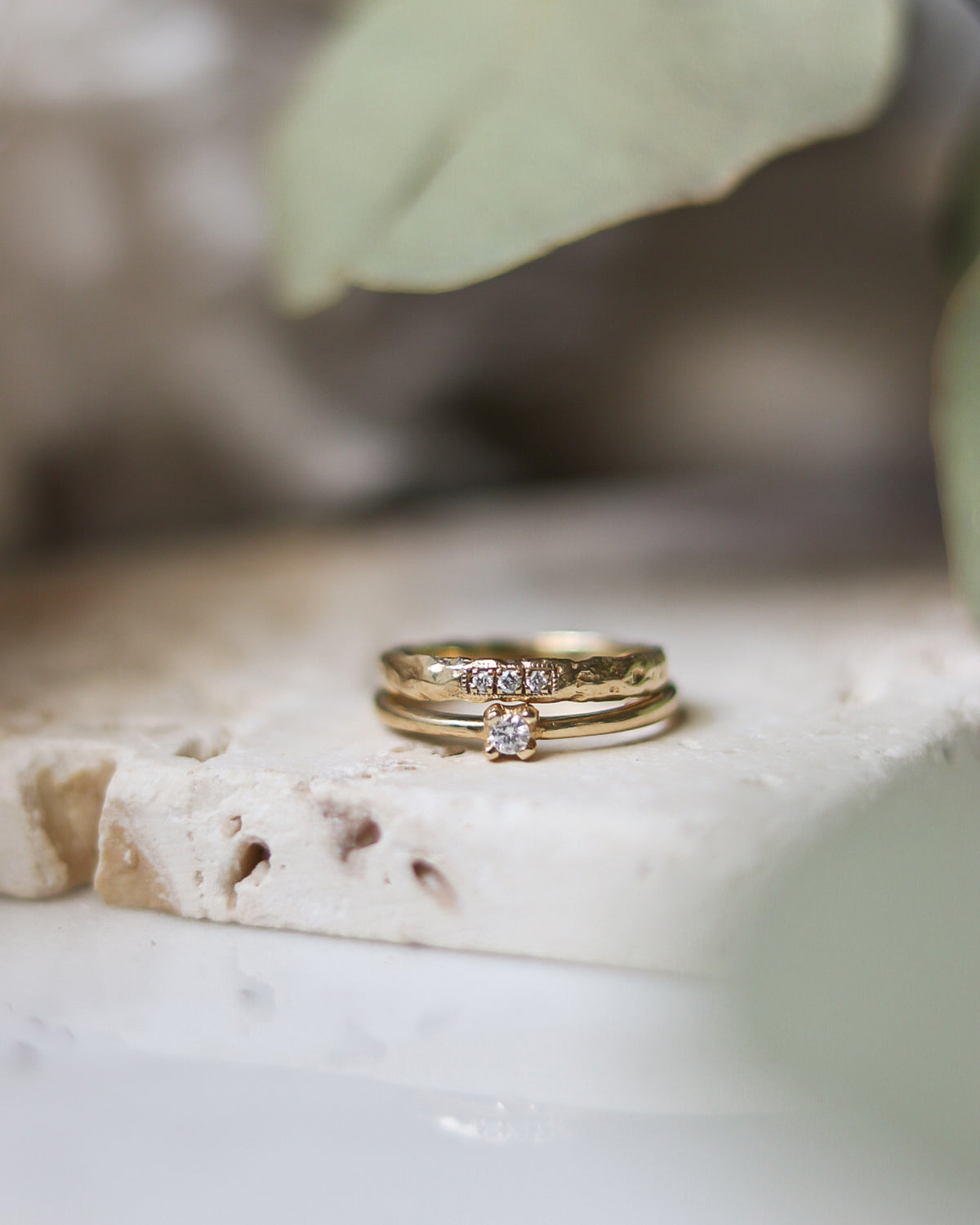 rustic-diamond-ring-stack