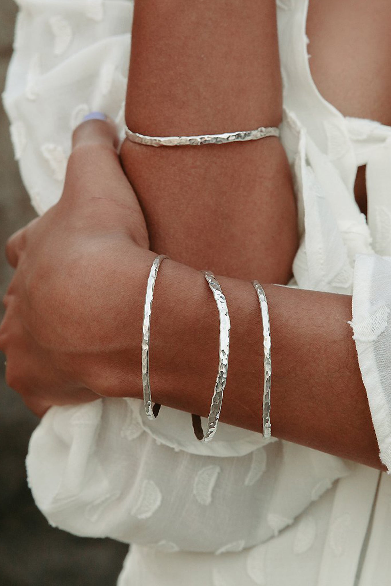 sterling-silver-hammered-bangle-bracelet