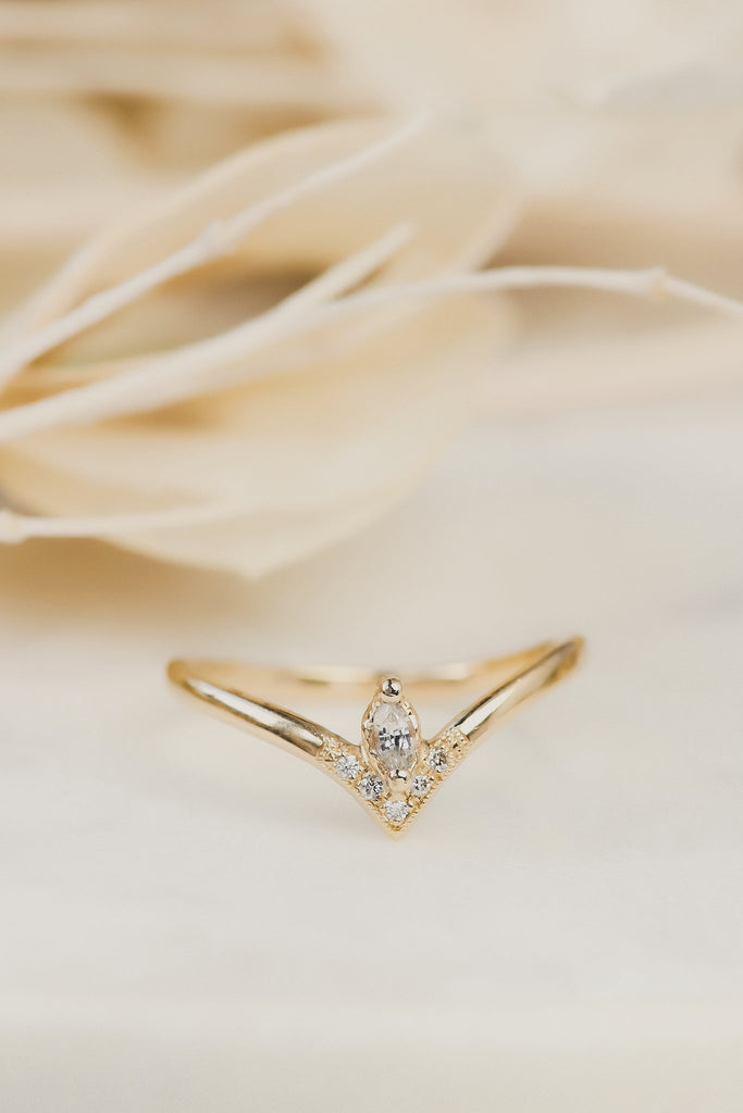 Solid Gold Diamond Promise Ring – Lacee Alexandra