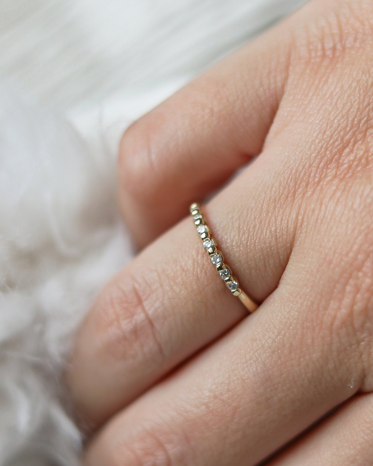 Solid Gold Diamond Promise Ring – Lacee Alexandra