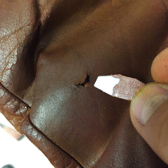 Leather hole repair