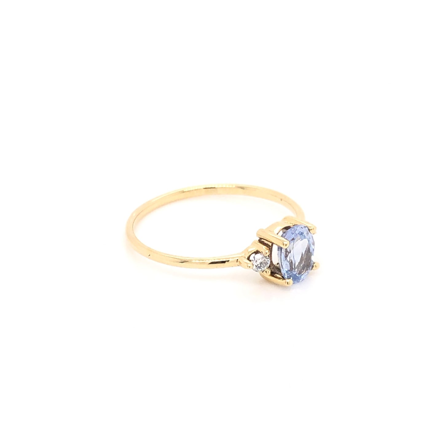 Cargar imagen en el visor de la galería, Anillo de Zafiro “Baby Blue” con Diamantes
