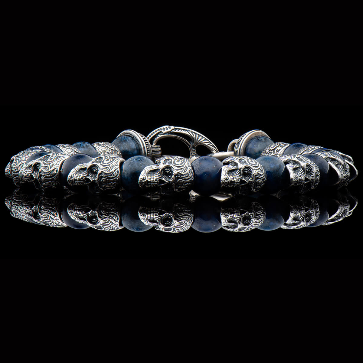 Glimmering Skull Memory Wire Bracelet — Beadaholique