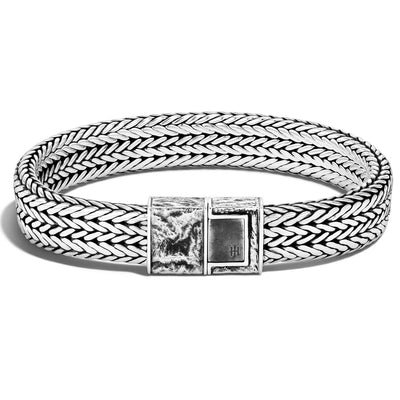 John Hardy Men's Rata Weave Hook Clasp 6mm Bracelet In Sterling Silver