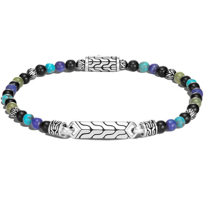 John Hardy Men's Sodalite, Jasper & Onyx Bead Bracelet - Silver Clasp