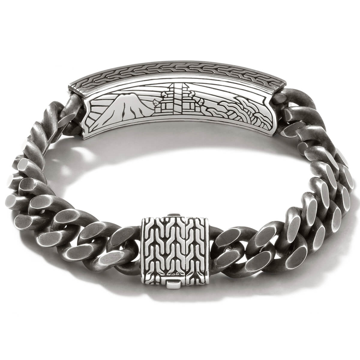 Keith Jack Gold Celtic Knots Sterling Silver Mens Bracelet