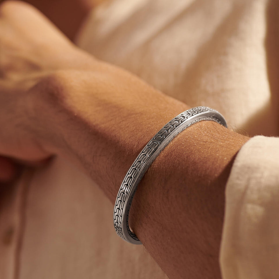 mens silver cuff bracelet