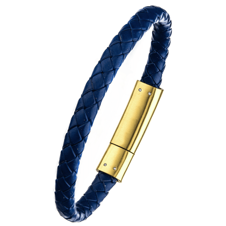 blue and gold bracelet