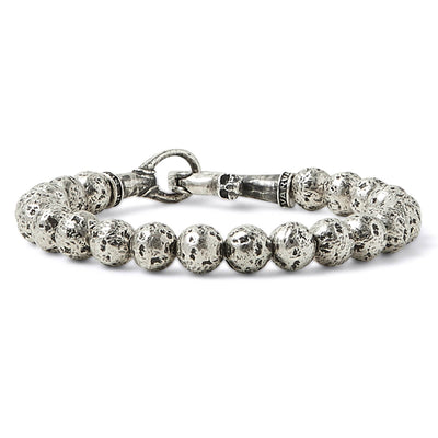 Brass Skull Beads and 4mm Lava Beads Bracelet JVBBS0065-LV - Mardo K Fine  Jewelry