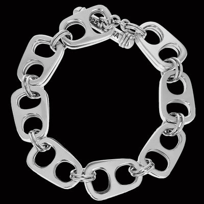 EXTRA LARGE LINK NEW STARS Men's Sterling Link Bracelet With Star