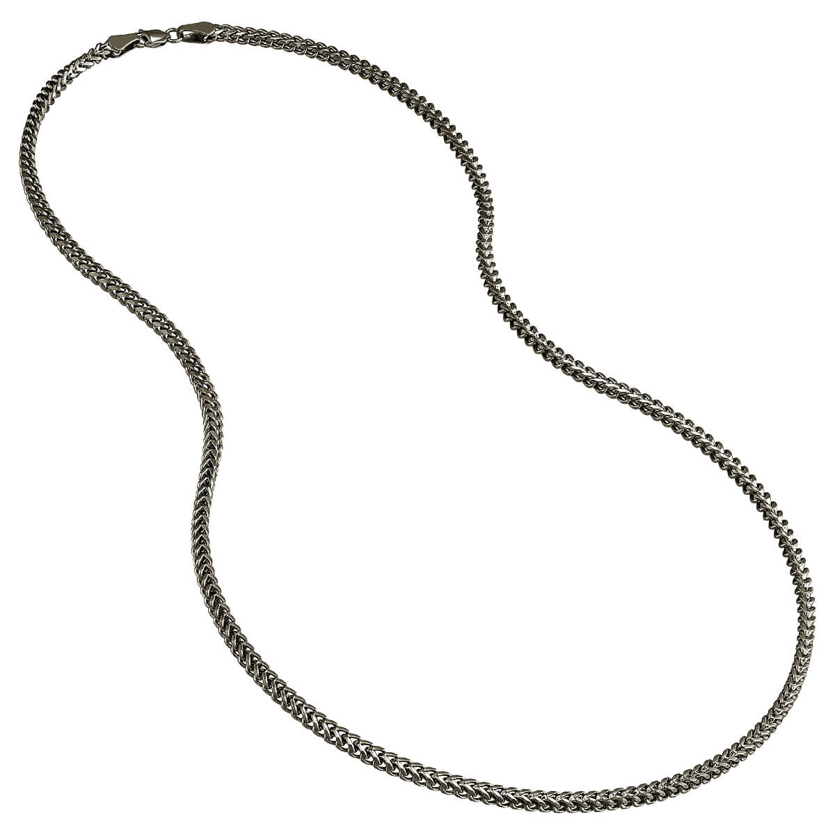 INOX Jewelry 8mm Oxidized Steel Franco Chain Necklace NSTC0708AT -  RingMaster Jewelers