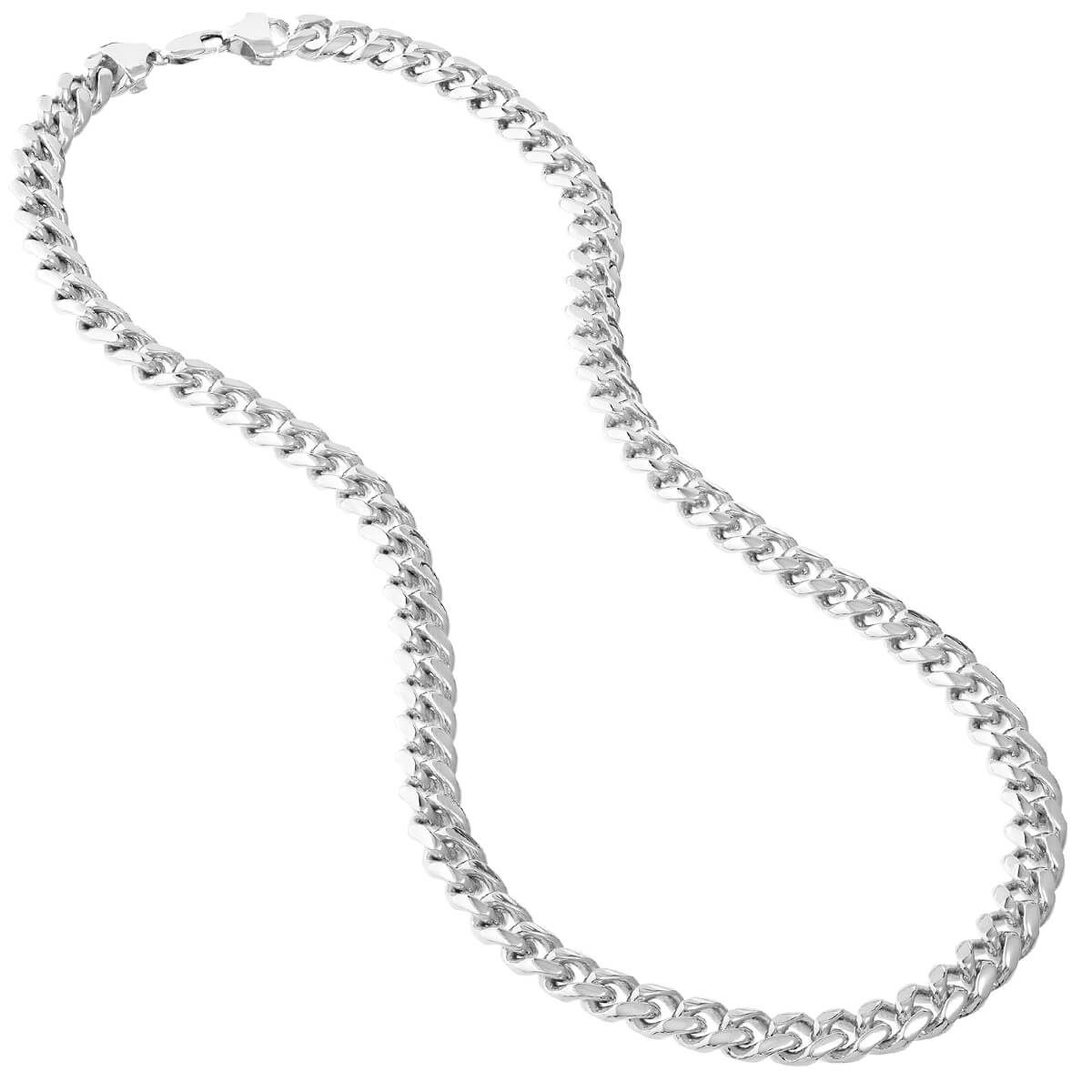Sterling Silver Men's Curb Chain Necklace - Hurley Burley