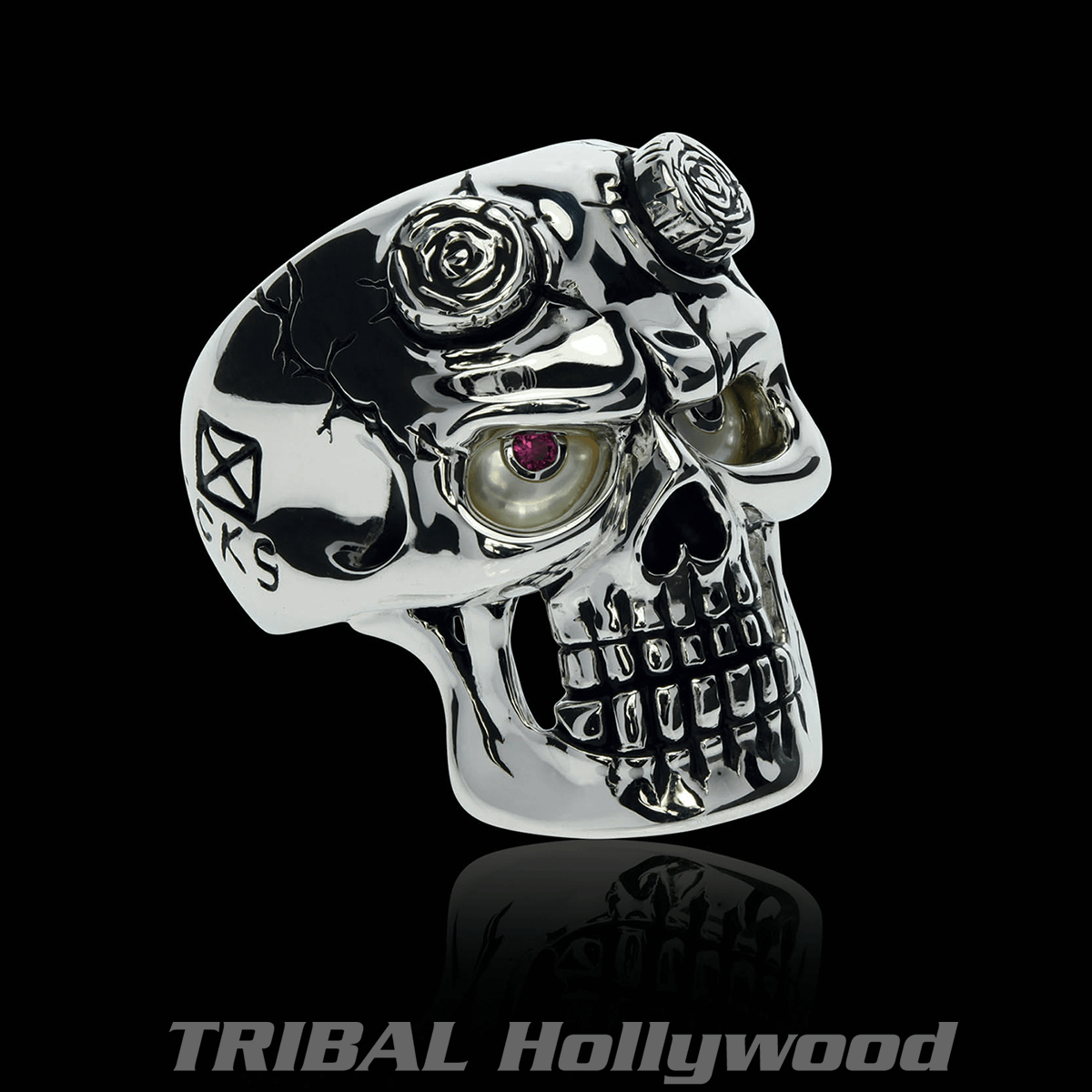 SPARTAN WARRIOR Skull Ring for Men in Sterling Silver by Ecks