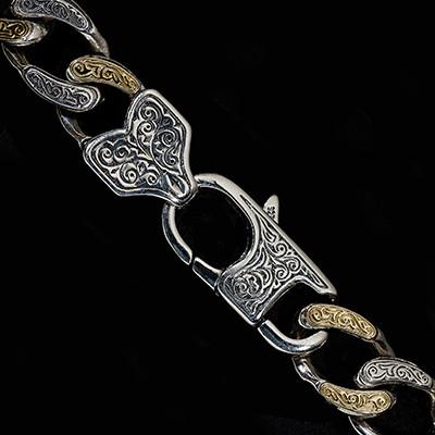 Konstantino Men's Large Sterling Silver Etched Bracelet, 9 Inches Leng –  Upscaleman