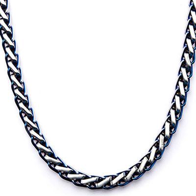 blue half link chain