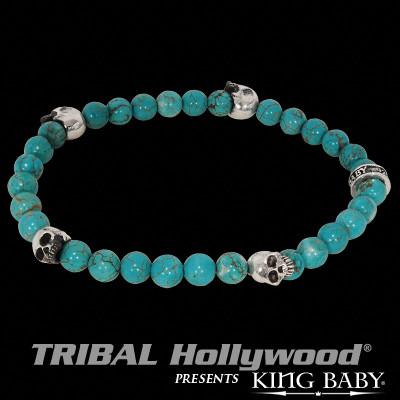 silver skull bracelet