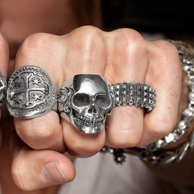 men's skull rings