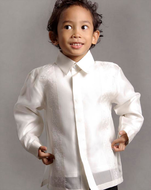 Boys' Barong Tagalog 100677 Cream Made-to-Order – MyBarong