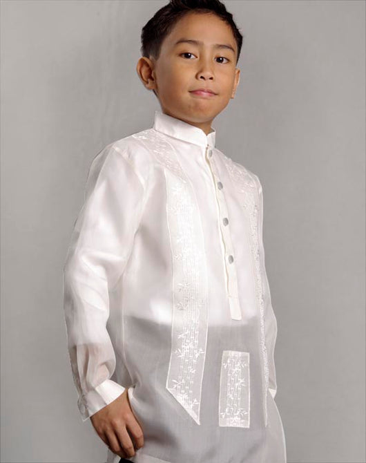 Boys' Barong Tagalog 100678 Cream Made-to-Order – MyBarong