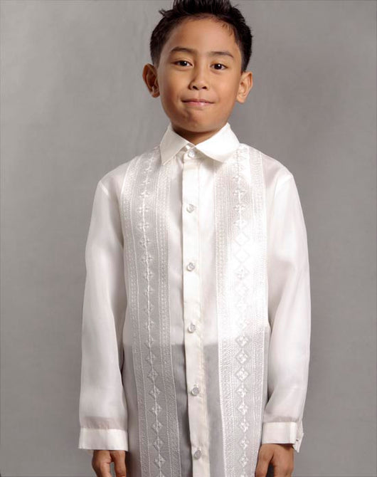 Boys' Barong Tagalog 100667 Cream Made-to-Order – MyBarong