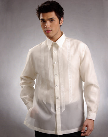 Men's Barong Tagalog 100637 Cream Made-To-Order (ships in 4 weeks ...