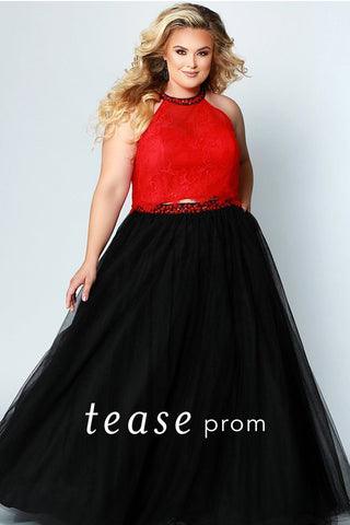 red and black plus size formal dresses