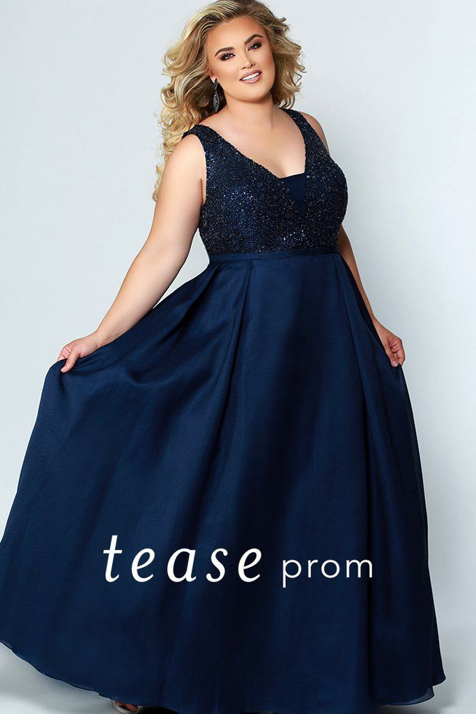 midnight blue dress plus size