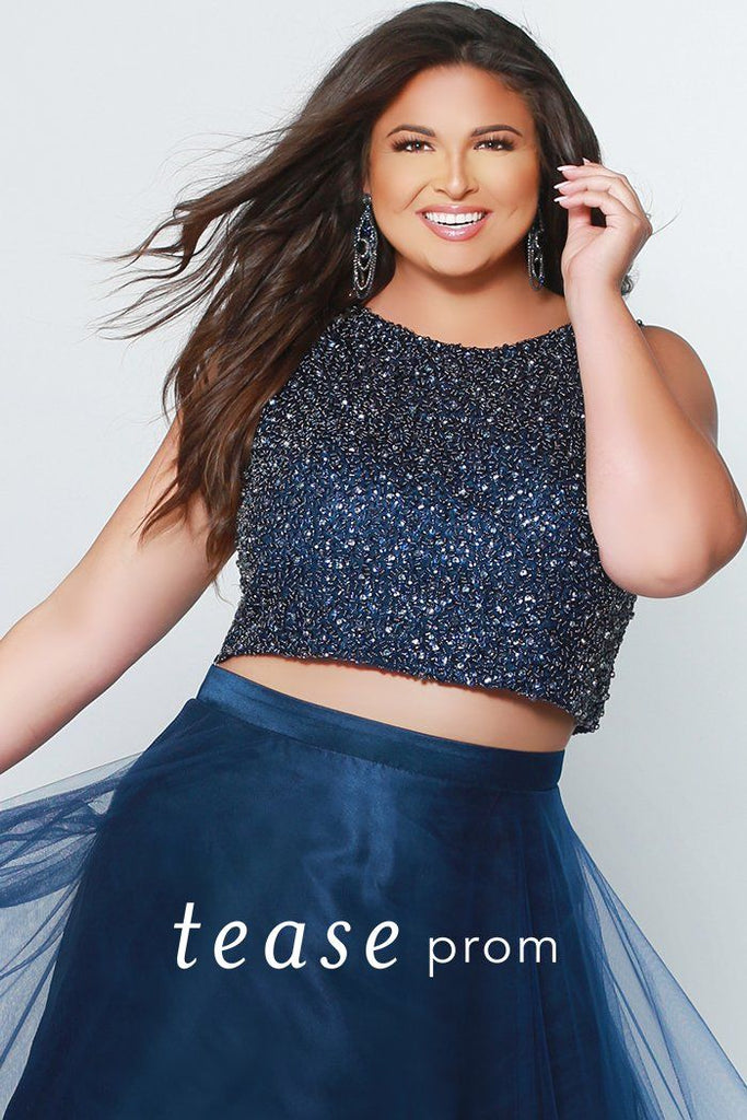 midnight blue dress plus size