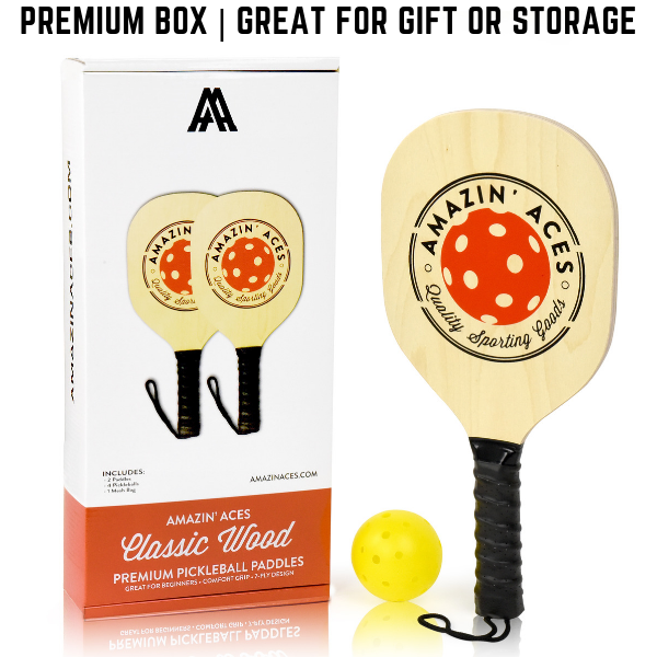 Pickleball Set (2 Paddles + 4 Balls + 1 Mesh Bag) Amazin' Aces