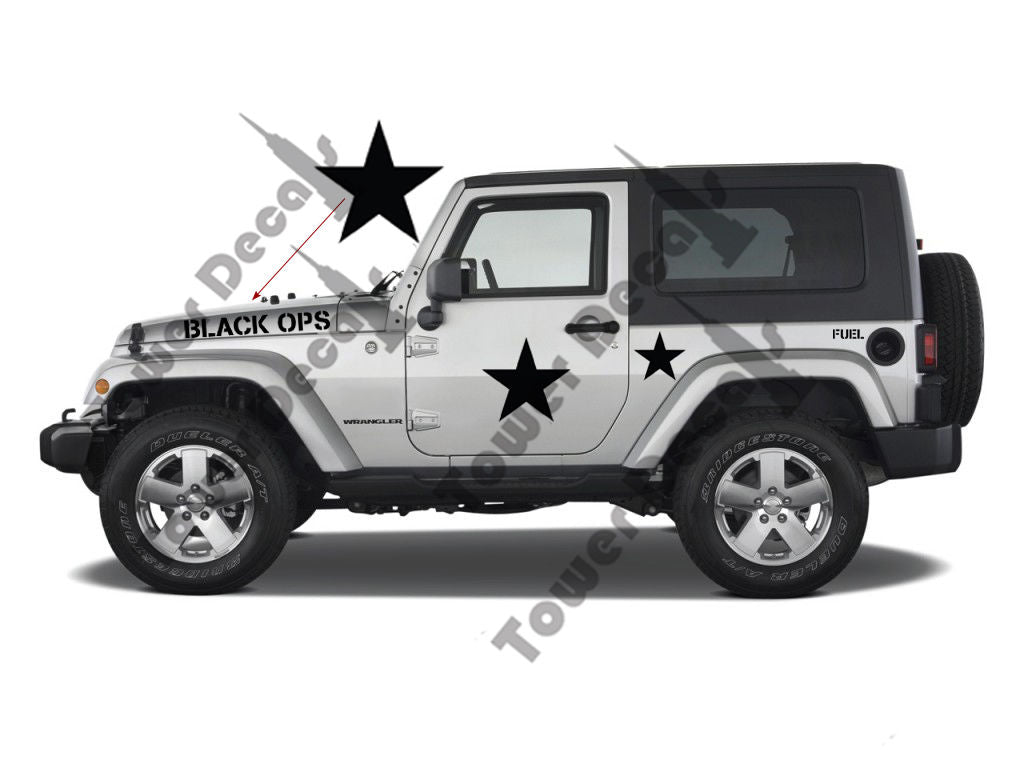 Black OPS Military Decal Kit fits Jeep Wrangler, Rubicon, Cherokee, CJ –  ROE Graphics and Apparel