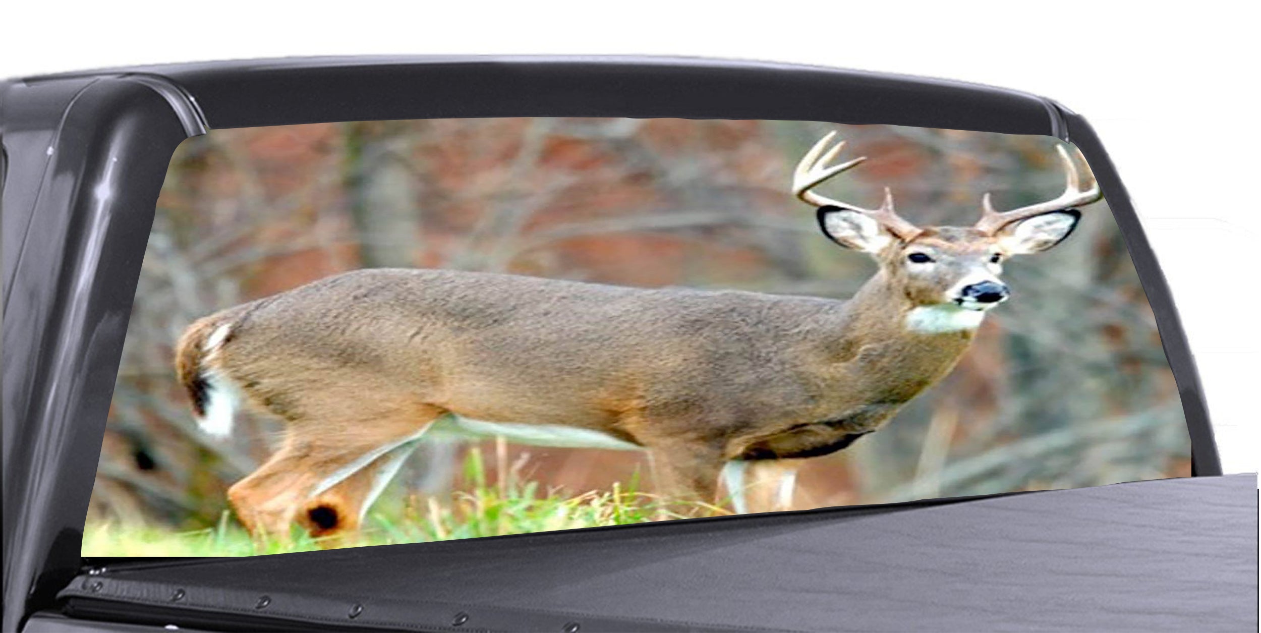Hunting Scene 2 Universal Truck Rear Window 50/50 Perforated Vinyl Decal