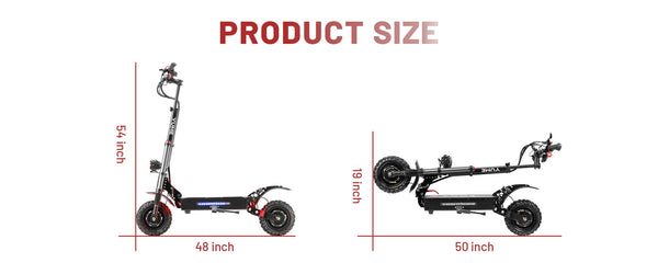 Yume Y-11 Foldable Electric Scooter for adults chart