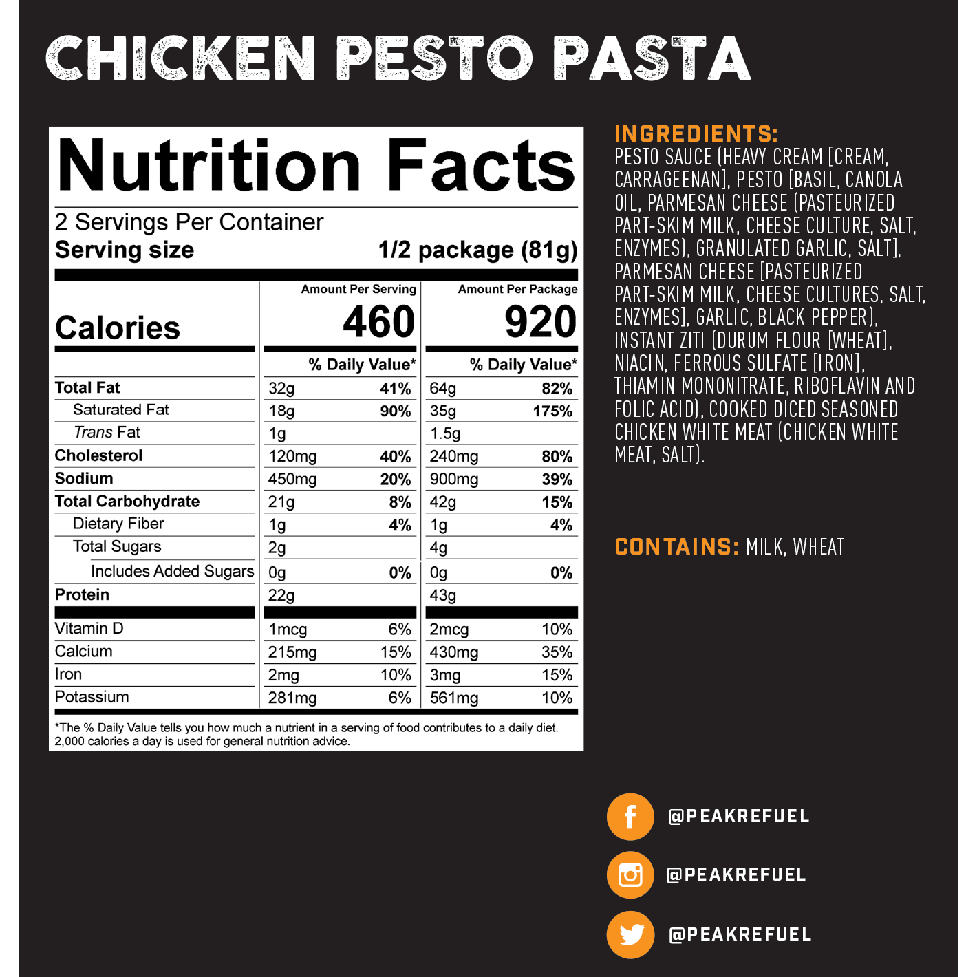 Peak Refuel: Chicken Pesto Pasta – 2 Foot Adventures