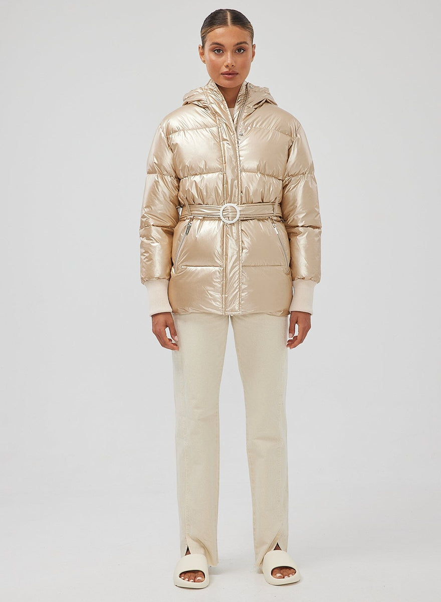 Luna Puffer Jacket - Gold – Toast Society