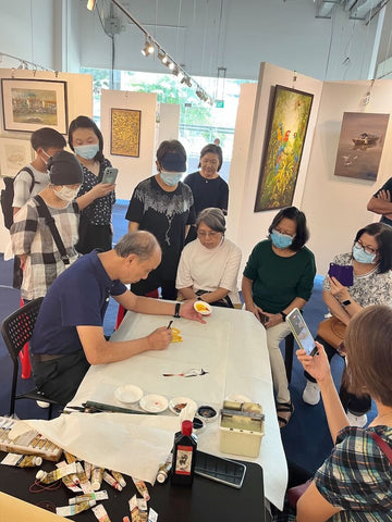 Bringing the arts to the community Chinese ink painting demonstration