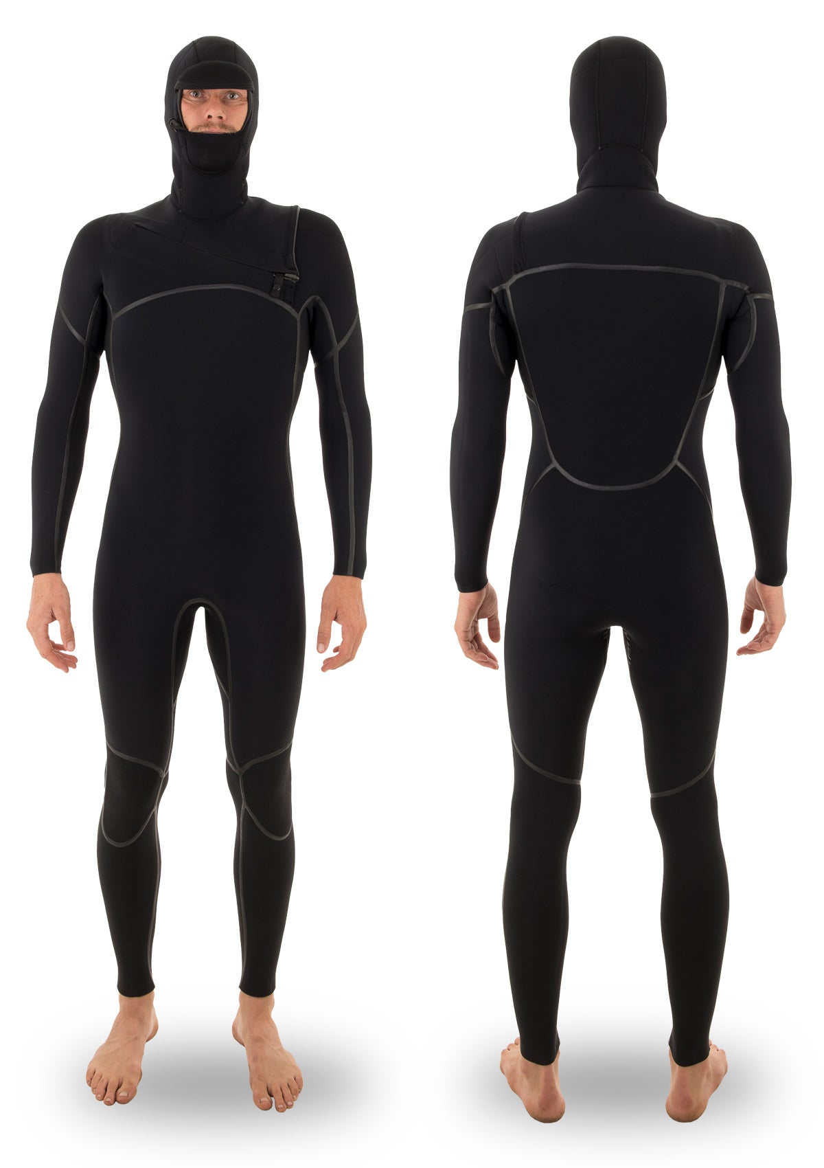 6/4/3 Liquid Taped Thermal Hooded Chest Zip Wetsuit