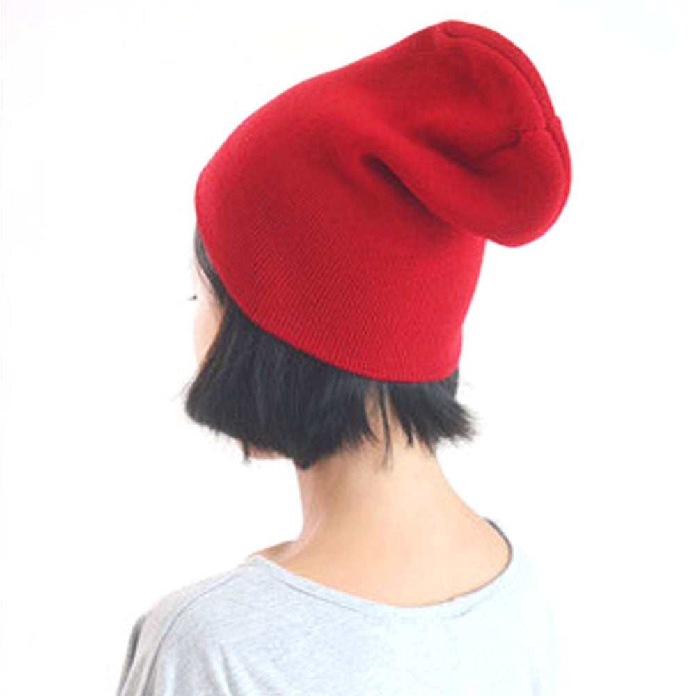 new-fashion-warm-knit-hats-women-men-plain-beanie-hats-cap-slouchy-hat BBL