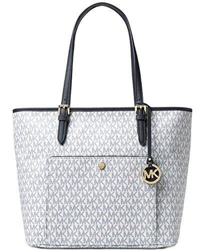 michael kors jet set item large top zip pocket tote