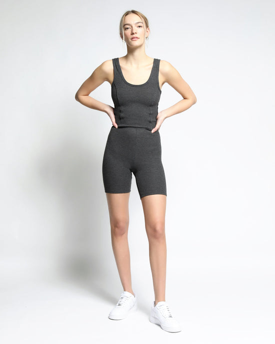 Women Sleeveless Stretch Cotton Slim Fit Active Sports Unitard Shorts  Bodysuits