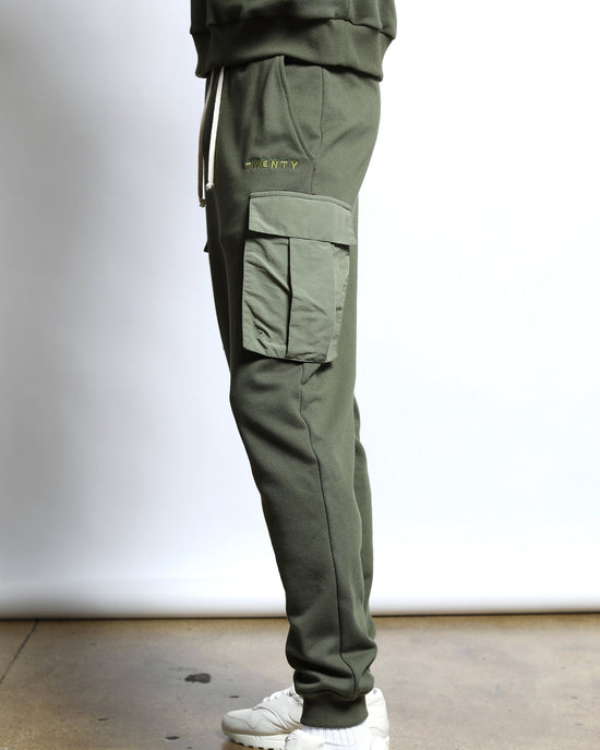 Side-Paneled Joggers with Zippered Back Pocket - Olive – TheDove'sNest