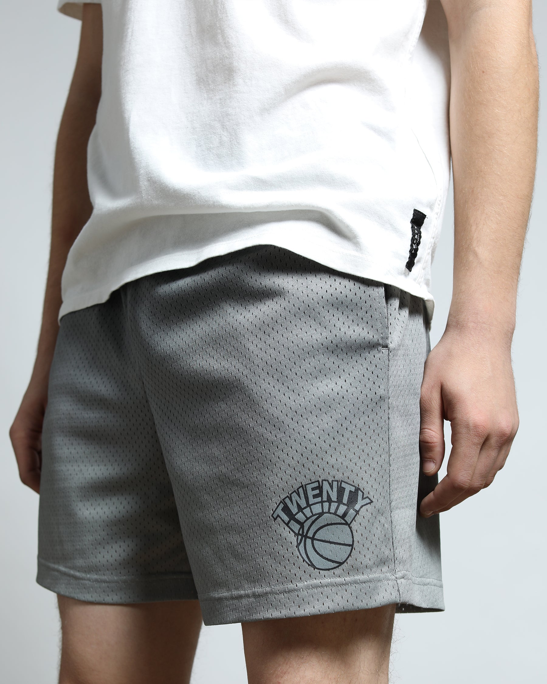 GREY BASKETBALL SHORTS