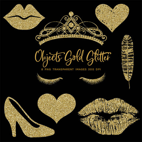 INSTANT DOWNLOAD Gold Glitter Birthday Queen Digital File / 